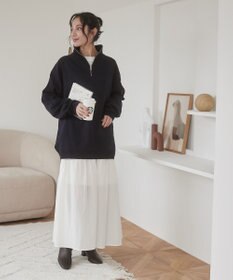 WEGO 【ユニセックス着用ITEM】ミラノリブハーフジッププルオーバー