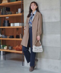 Tiaclasse 【洗える】バックプリーツパフスリーブコート