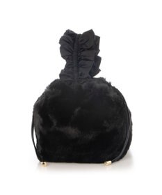 UNBILLION カシュカシュ cachecache / フリルハンドルエコファー巾着バッグ