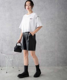 WEGO アウトステッチグラフィックショートT