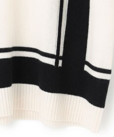 ICB 【洗える】 ソフトカシミヤミックス ライン柄ニット