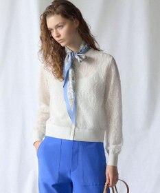 23区 L 【先行予約】ラッセルレース ニット カーディガン