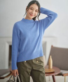 ANY SIS 【洗える】サイドケーブルアンゴラブレンド ニット