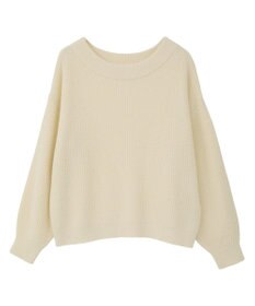 earth music&ecology パウダーシャギー畦プルオーバー