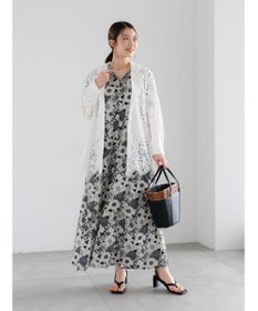 Te chichi 【LIBERTY FABRICS】Vネックフレアワンピース