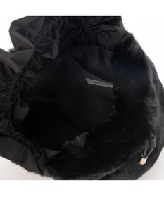 UNBILLION カシュカシュ cachecache / フリルハンドルエコファー巾着バッグ