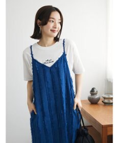 Green Parks フェザージャガードキャミワンピース