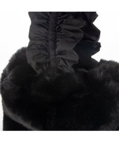 UNBILLION カシュカシュ cachecache / フリルハンドルエコファー巾着バッグ