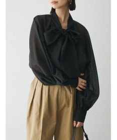 Green Parks AnriettMusee シアーボウタイブラウス