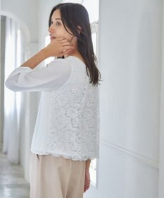 ANY 【前後着用可/洗える】シフォンブラウス