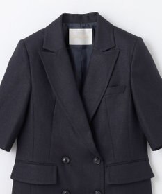 GRACE CONTINENTAL リネンタッチハーフスリーブジャケット