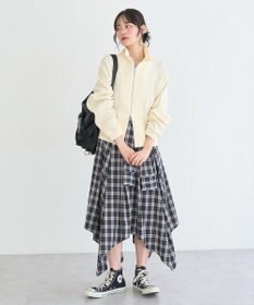 earth music&ecology イレヘムチェックシャツライクスカート