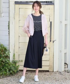 ANY SIS 【洗える】エアリーワイド クロップド パンツ