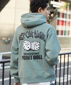 WEGO 【裏起毛/ユニセックス着用ITEM】リラックスフィットグラフィックパーカー