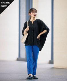 Tiaclasse 【洗える】麻調ドルマンタックシャツ