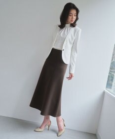 BEIGE， BOW / ウールリバー フレアスカート
