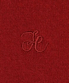 Feroux 胸元刺繍パールニット カーディガン