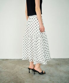 GRACE CONTINENTAL シアードットプリントスカート