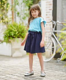 組曲 KIDS 【110-140㎝】サッカーストライプ キュロット