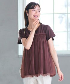 Feroux 【汗ジミが目立たない・洗える】バルーンチュール Tシャツ