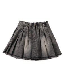 WEGO ヴィンテージウォッシュデニムプリーツスカパン