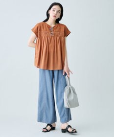 ANY L 前後２ＷＡＹ異素材コンビカットソー