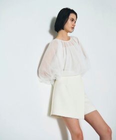 GRACE CONTINENTAL ツイードラップショートパンツ