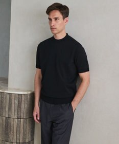 GOTAIRIKU 綿とポリのいいとこどり【洗濯機可】テーラード DRESS BIZ ニットTシャツ