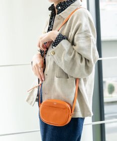 blancle シュリンクレザー ラウンドショルダーバッグ