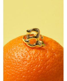 AMERICAN HOLIC イニシャルリングＧＬＤ