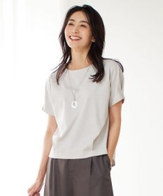 J.PRESS LADIES L 【接触冷感】コットンスムース フレンチスリーブ カットソー