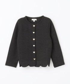 ANY KIDS ふくれ ジャガード カーディガン