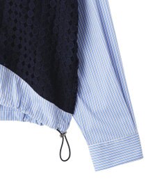 YECCA VECCA レースMIXレイヤードデザインシャツ