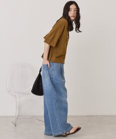AMERICAN HOLIC 襟付き5分袖ニットカーディガン