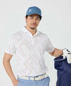 FILA GOLF／marie claire 【FILA GOLF】メッシュ加工ビックロゴ半袖ポロシャツ