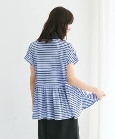 YECCA VECCA アシメボーダーポロシャツ