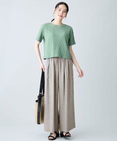 ANY L レースショート丈Tシャツ