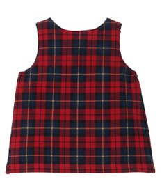 MIKI HOUSE HOT BISCUITS 【70-100cm】 チェック柄 裏毛パイル ジャンパースカート