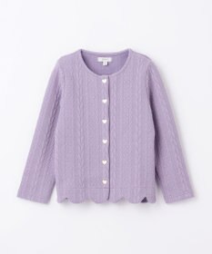 ANY KIDS ふくれ ジャガード カーディガン