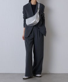 russet ソフトレザーラウンドショルダーバッグ【シルバー】(CE-1470-WEB)