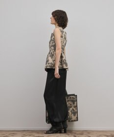 GRACE CONTINENTAL アニマルジャガードペプラムベスト