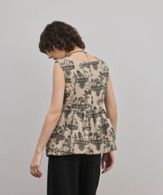 GRACE CONTINENTAL アニマルジャガードペプラムベスト