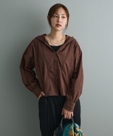 CRAFT STANDARD BOUTIQUE 梯子レースフード付きブラウス