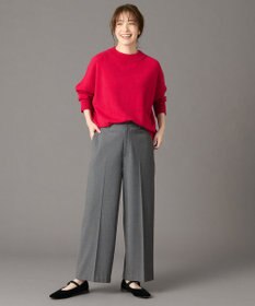 ANY L 【洗濯機可/ストレッチ/ウエストゴム/裏起毛】マルチファンクションストレッチワイドパンツ