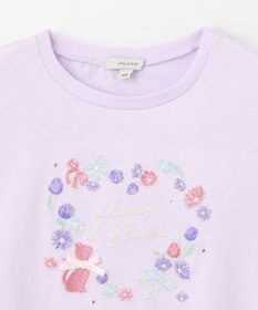 ANY KIDS フラワー 刺繍 Tシャツ