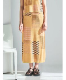 Green Parks ■ＥＳＣＡＲ　ダブルジャカードニットスカート