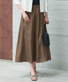 ICB L 【UVケア・速乾・洗える】シルクエステルタフタ フレアスカート