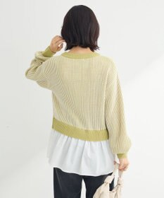 Green Parks 配色リブドッキングチュニック