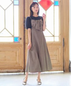 Feroux 【洗える】リボン キャミドレス