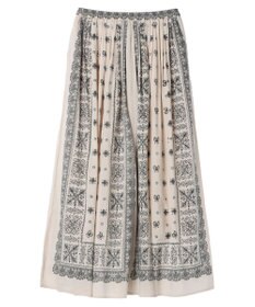 CRAFT STANDARD BOUTIQUE パネル柄マキシギャザースカート